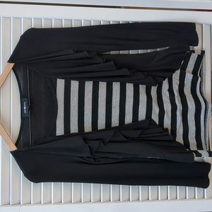 Amy Byer Girls Black and Silver Layered Top 14